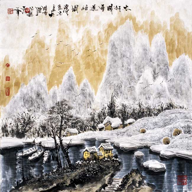 李庆忠 太行晴雪  68×68 2006年